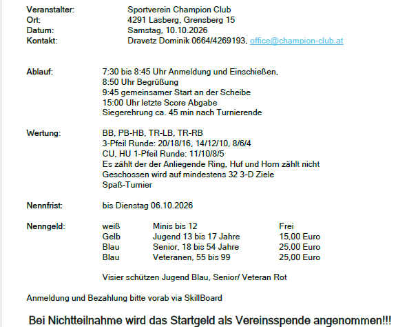 1. ChampionClub Turnier